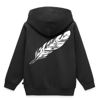 feather - Kids Premium Organic Hoodie - black - Back - AI Model Kid Male (0cm)