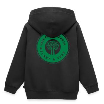 Protection de l’environnement Terre mère Protection de l’environnement Environnement - Sweat Premium à capuche enfant bio - noir - Dos - AI Model Kid Male (0cm)