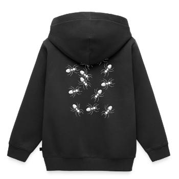 fourmis insecte parasite phobie - Sweat Premium à capuche enfant bio - noir - Dos - AI Model Kid Male (0cm)