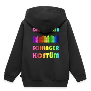 Voici mon costume de Schlager - Sweat Premium à capuche enfant bio - noir - Dos - AI Model Kid Male (0cm)