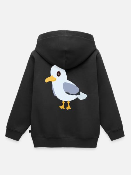 Möwe - Kinder Premium Organic Hoodie - Schwarz