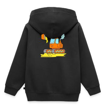 Bagger Baggerfahrer Kinder - Kinder Premium Organic Hoodie - Schwarz - Hinten - AI Model Kid Male (0cm)