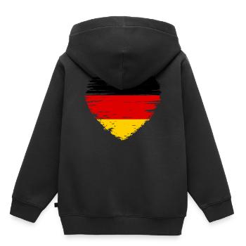 Drapeau drapeau drapeau de l’Allemagne - Sweat Premium à capuche enfant bio - noir - Dos - AI Model Kid Male (0cm)