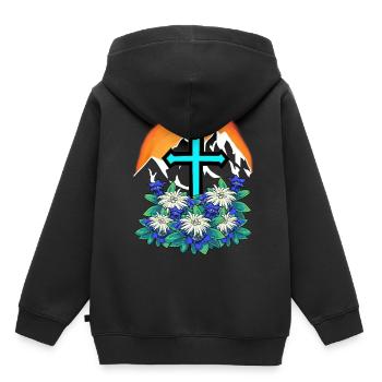 Alps Mountains Mountains Peak Mountain Sports Rock Cross - Kids Premium Organic Hoodie - black - Back - AI Model Kid Male (0cm)