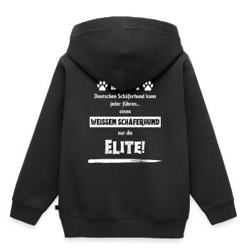 Einen deutschen Schäferhund kann jeder führen... - Kinder Premium Organic Hoodie - Schwarz - Hinten - AI Model Kid Male (0cm)