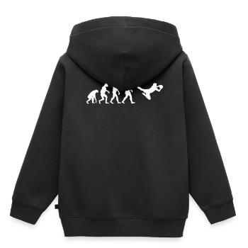 Gardien gardien gardien gardien de but - Sweat Premium à capuche enfant bio - noir - Dos - AI Model Kid Male (0cm)
