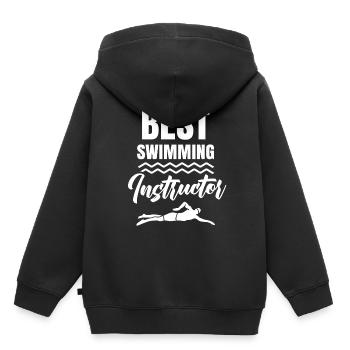 Best Swimming Instructor Swimming Course Swimming Coach - Kids Premium Organic Hoodie - black - Back - AI Model Kid Male (0cm)