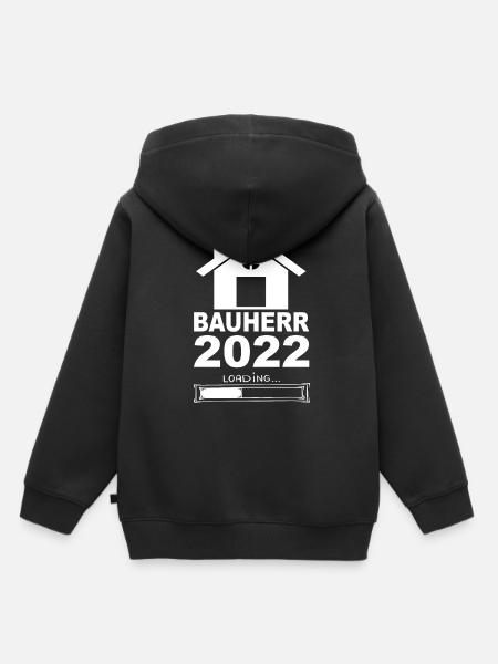 Bauherr 2022 Loading - Kinder Premium Organic Hoodie - Schwarz
