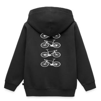 Rennrad - Kinder Premium Organic Hoodie - Schwarz - Hinten - AI Model Kid Male (0cm)