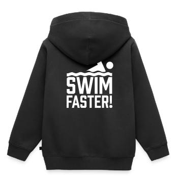 Swimming Fast Swimming Instructor Swimming Course - Kids Premium Organic Hoodie - black - Back - AI Model Kid Male (0cm)