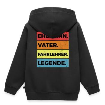 Führerschein Prüfung Fahrlehrer Fahrschule - Kinder Premium Organic Hoodie - Schwarz - Hinten - AI Model Kid Male (0cm)