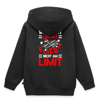 Modellflug Modellbauer Modellflieger Modelflug - Kinder Premium Organic Hoodie - Schwarz - Hinten - AI Model Kid Male (0cm)