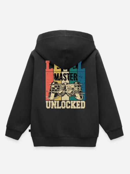 Level Master Freigeschaltet - Kinder Premium Organic Hoodie - Schwarz