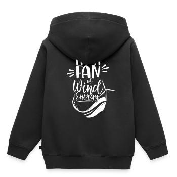 I am a fan of wind energy wind turbine wind turbine - Kids Premium Organic Hoodie - black - Back - AI Model Kid Male (0cm)