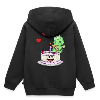 Dragon Birthday Birthday Cake Sweets - Kids Premium Organic Hoodie - black - Back - AI Model Kid Male (0cm)