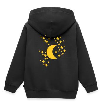 Moon Night Sky Starry Sky Stars Heavenly - Kids Premium Organic Hoodie - black - Back - AI Model Kid Male (0cm)