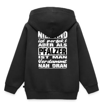 Pfälzer - Kinder Premium Organic Hoodie - Schwarz - Hinten - AI Model Kid Male (0cm)