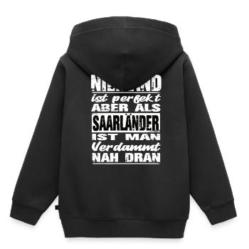Saarländer - Kinder Premium Organic Hoodie - Schwarz - Hinten - AI Model Kid Male (0cm)