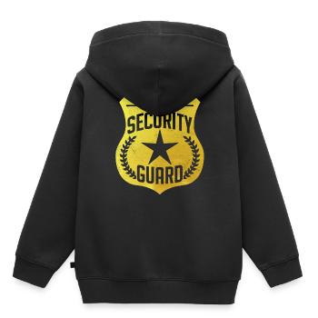 Je suis l’agent de sécurité de sécurité - Sweat Premium à capuche enfant bio - noir - Dos - AI Model Kid Male (0cm)