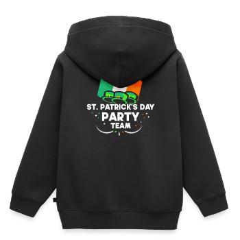 St Patricks Day Party Team St. Patricks Day Ire - Kinder Premium Organic Hoodie - Schwarz - Hinten - AI Model Kid Male (0cm)