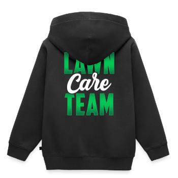 Team Lawn Care Lawn Mowing Lawn Mower - Kids Premium Organic Hoodie - black - Back - AI Model Kid Male (0cm)