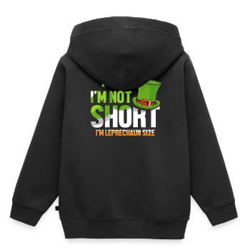 Ich Bin Nicht Klein Ich Habe Kobold Größe Ire - Kinder Premium Organic Hoodie - Schwarz - Hinten - AI Model Kid Male (0cm)