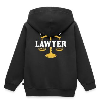 J’aime mon avocat Avocat Avocat Avocat - Sweat Premium à capuche enfant bio - noir - Dos - AI Model Kid Male (0cm)