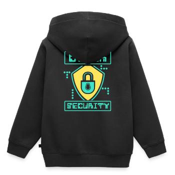 Cybersecurity Hack Hacker IT Security Hacking - Kids Premium Organic Hoodie - black - Back - AI Model Kid Male (0cm)