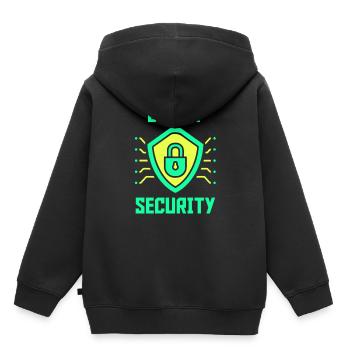 Cybersecurity IT Security Hacker Hack Hacking - Kids Premium Organic Hoodie - black - Back - AI Model Kid Male (0cm)