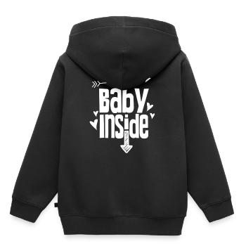 Baby Inside Baby Inside Announcement Pregnant - Kids Premium Organic Hoodie - black - Back - AI Model Kid Male (0cm)