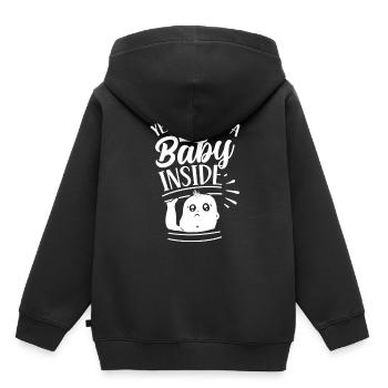 Baby Inside Baby Inside Announcement Pregnant - Kids Premium Organic Hoodie - black - Back - AI Model Kid Male (0cm)