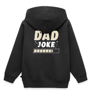 Papa Blague Papa Blague Blague Père - Sweat Premium à capuche enfant bio - noir - Dos - AI Model Kid Male (0cm)