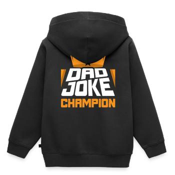 Papa Blague Papa Blague Blague Père - Sweat Premium à capuche enfant bio - noir - Dos - AI Model Kid Male (0cm)