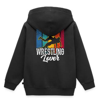 Wrestling Lovers Wrestling Wrestling Wrestling - Kids Premium Organic Hoodie - black - Back - AI Model Kid Male (0cm)