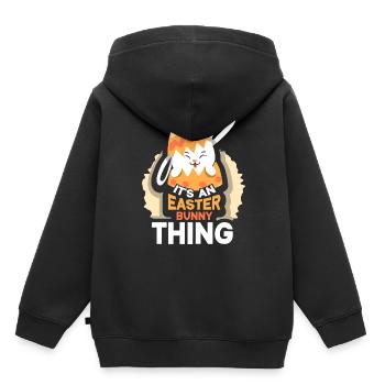 Es Ist Eine Osterhasen Sache Ostern Osterfest - Kinder Premium Organic Hoodie - Schwarz - Hinten - AI Model Kid Male (0cm)