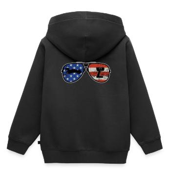 RC Buggy American Flag Sunglasses Model Car - Kids Premium Organic Hoodie - black - Back - AI Model Kid Male (0cm)