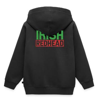 Roux irlandais Irlandais Irlandais Gaélique - Sweat Premium à capuche enfant bio - noir - Dos - AI Model Kid Male (0cm)