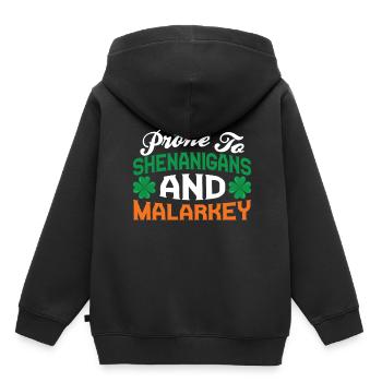 Anfällig Für Blödsinn Und Unfug Irland Gälisch Ire - Kinder Premium Organic Hoodie - Schwarz - Hinten - AI Model Kid Male (0cm)