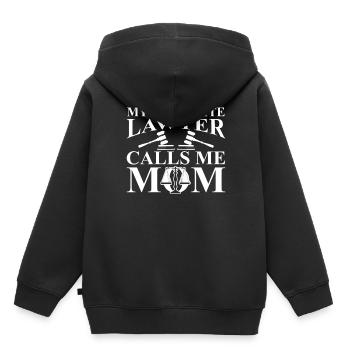 Mon avocat préféré m’appelle maman avocate - Sweat Premium à capuche enfant bio - noir - Dos - AI Model Kid Male (0cm)