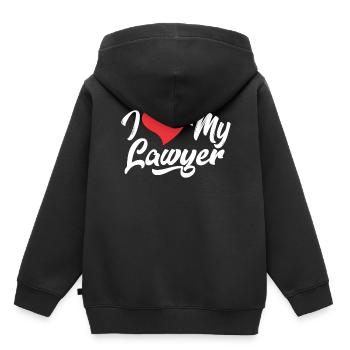 J’adore Mon avocat Avocat Avocat Avocat - Sweat Premium à capuche enfant bio - noir - Dos - AI Model Kid Male (0cm)