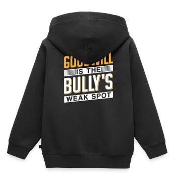 La bonne volonté est le point faible de l’intimidateur - Sweat Premium à capuche enfant bio - noir - Dos - AI Model Kid Male (0cm)