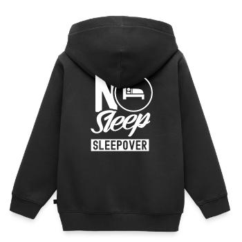 Pas de sommeil Nuitée Douce Nuitée Fête - Sweat Premium à capuche enfant bio - noir - Dos - AI Model Kid Male (0cm)