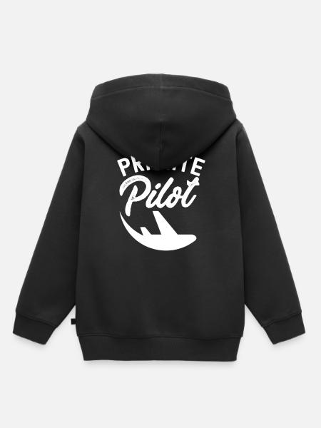 Privatpilot Jet Kleinflugzeug Leichtflugzeug - Kinder Premium Organic Hoodie - Schwarz