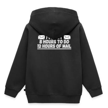 Habe 8 Stunden Zeit Um 12 Stunden Post Postbote - Kinder Premium Organic Hoodie - Schwarz - Hinten - AI Model Kid Male (0cm)