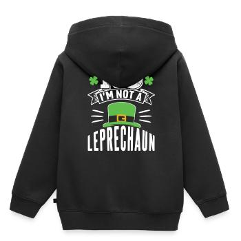 No I am not a Leprechaun Irish Leprechaun Irish - Kids Premium Organic Hoodie - black - Back - AI Model Kid Male (0cm)