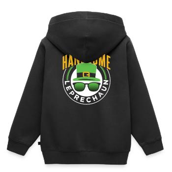 Pretty leprechaun Irish Leprechaun St Patrick's Day - Kids Premium Organic Hoodie - black - Back - AI Model Kid Male (0cm)