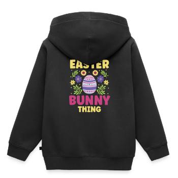 Es Ist Eine Osterhasen Sache Ostern Osterfest - Kinder Premium Organic Hoodie - Schwarz - Hinten - AI Model Kid Male (0cm)