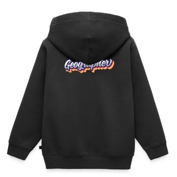 Géographie Géographie Étudiant Géographie Profession - Sweat Premium à capuche enfant bio - noir - Dos - AI Model Kid Male (0cm)