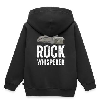 Rock Stone Whisperer Géologie Profession Géologue - Sweat Premium à capuche enfant bio - noir - Dos - AI Model Kid Male (0cm)