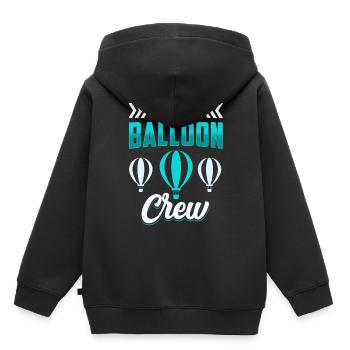 Heißluftballon Besatzung Ballonflug Ballonfahrer - Kinder Premium Organic Hoodie - Schwarz - Hinten - AI Model Kid Male (0cm)